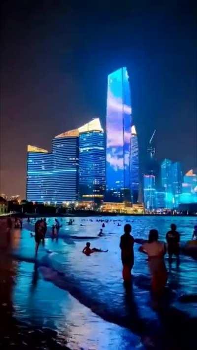 Shenzhen~Qingdao~Chengdu°Three cities located in China known for their neon-draped skyscrapers,thriving technology as well as for their futuristic architecture.Making them resemble cyberpunk cities.