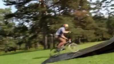 Backwards bike flip