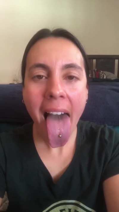 My fucking pierced long tongue