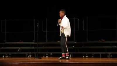 Kid nails Michael Jackson's Billie Jean at school talent show