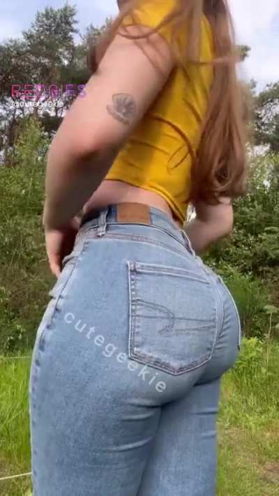 These jeans fit a lot of booty in them! 