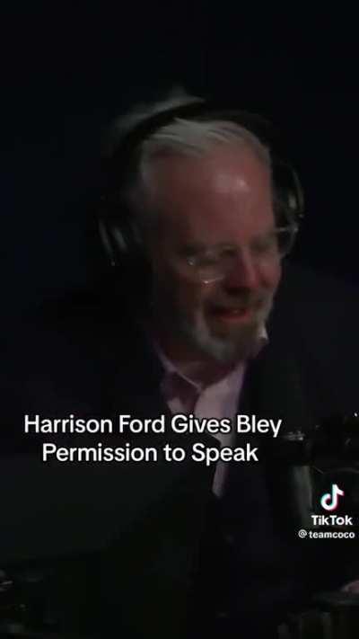 When Harrison Ford gives you permission to speak and you completely waste it