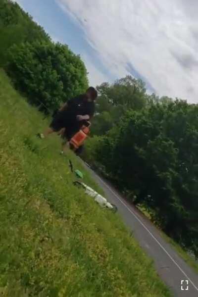 HMF while I ride this scooter