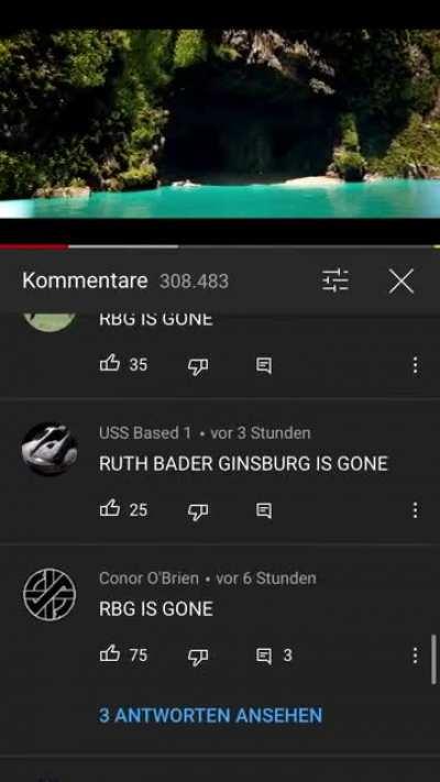 The amount of „yay RBG is dead“ comments is sickening