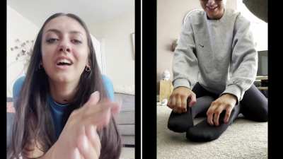 Elisha - facedown tickle torture in tights and socks