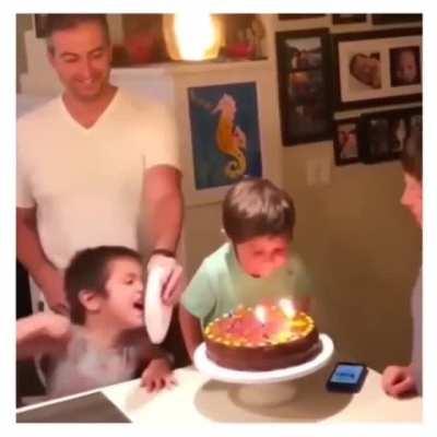 to blow candles on someone else's birthday