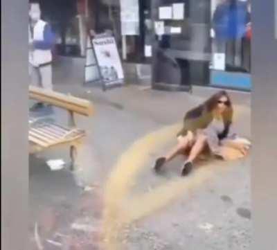 Lady gets her ass kicked after spitting on a man in a bus