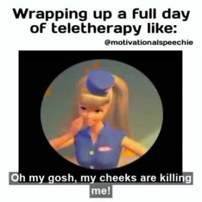 That teletherapy fatigue just hits different 😭😴 @motivationalspeechie