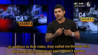 Mexican journalist get threatened by the cartel on television