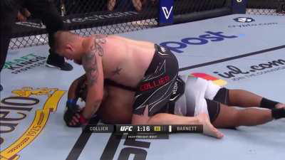 Chris Barnett showing off his Taekwondo at the UFC Heavyweight division