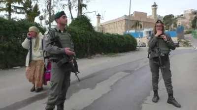 To cross the road as a Palestinian