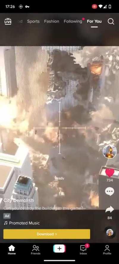 Found a 9/11 ad on TikTok (idk if this will get me banned)