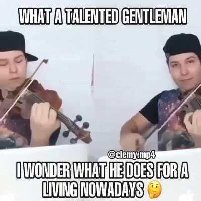 future genius violinist 😲