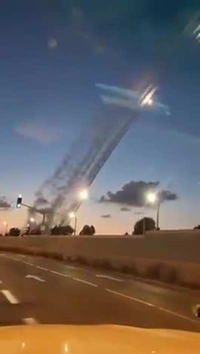 Iron dome interceptors launched. Northern Israel 