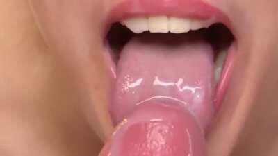 Playful, sensual, artistic, close-up blowjob