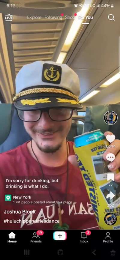 Captain is sorry for drinking. This one is just sad 