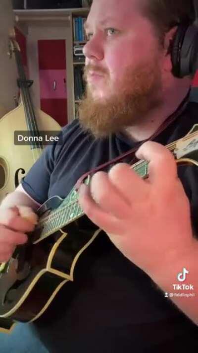 I did a little one take of the Bebop classic “Donna Lee” in between lessons the other day. This is one of my favorite jazz tunes to play on the mando!