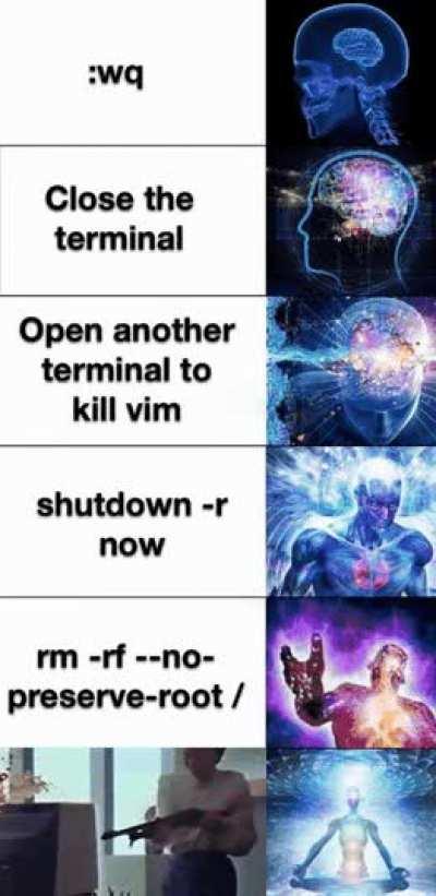 The correct ways to close vim… probably