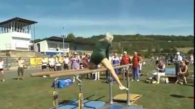 Johanna Quaas, the oldest gymnast in the world at 95 years old.