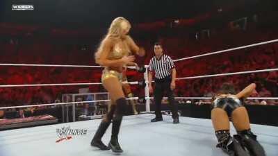 Kelly Kelly spanking Nikki Bella for failing to safeguard the Divas Age