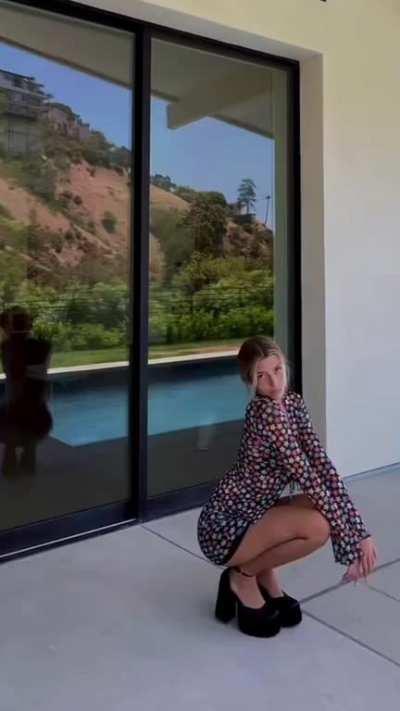 Very short dress from her TikTok