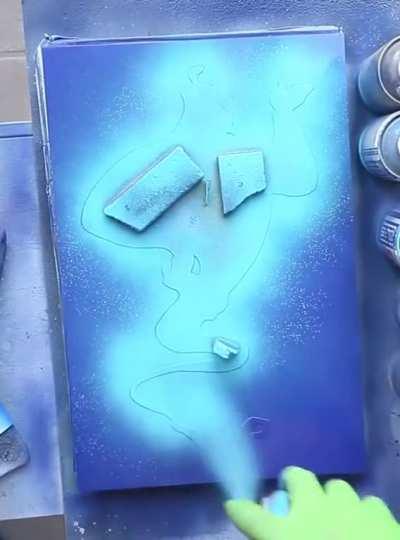 Magic spray paint art