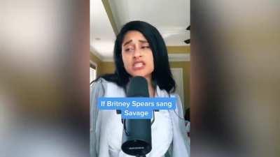 Girl singing same song using voices of 7 different singers