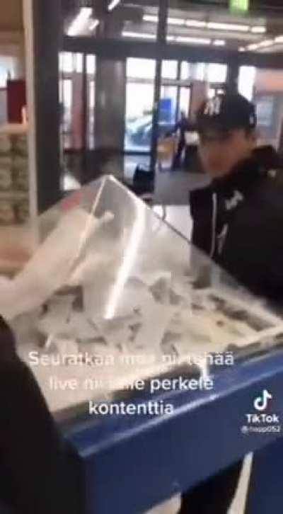 Stealing a donation box