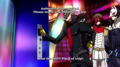 Little bits I loved from the P5A dub: &quot;Authentication Required.&quot; (JP included for comparison) [A challenge that must be won]