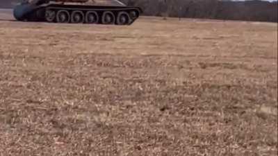 T-34 on the move