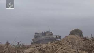 Al-Rahman Legion spraying Syrian Army positions with a captured ZSU-23-4 Shilka - Hazrma Front - 2017