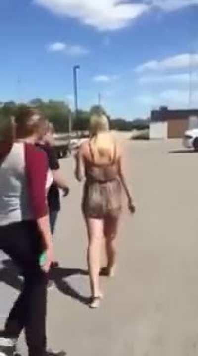 Girl Gets Leg Ran Over After Trying To Jump A Girl