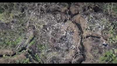 Ukrainian soldier runs out of ammunition.