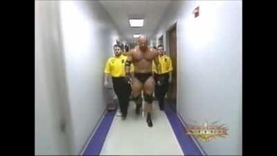 You boys remember when Curt Hennig unlocked the true weakness of Goldberg?