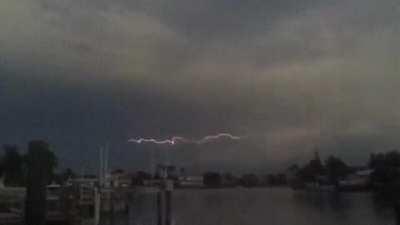 This horizontal lightning is in real time, more commonly referred to as anvil crawlers