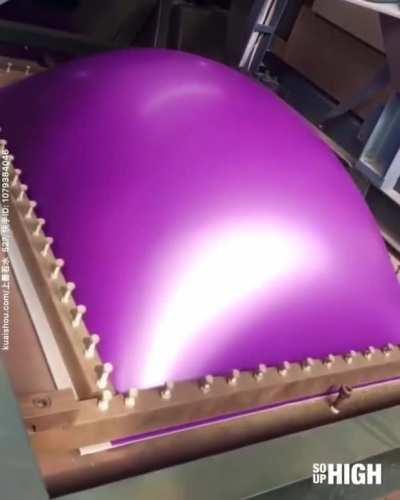 Making luggage cases with vacuum forming machine