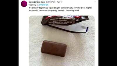 I can never look out a bar of Snickers the same again