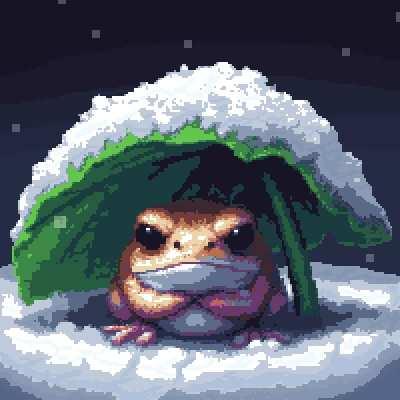 [OC] A Peeved Frog in the Snow