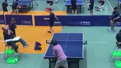 executing the table tennis special move