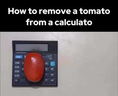 A high quality tutorial how to remove tomato from calculator