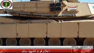 Iraqi Abrams engages and destroys a stalled IS VBIED - 2016