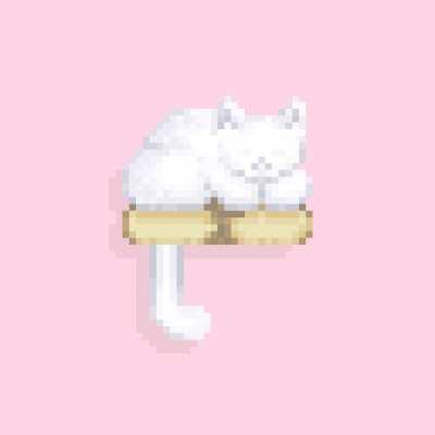 Sleepy Cat, Me, Pixel Art, 2022