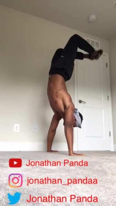 L sit to handstand push ups