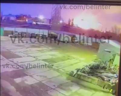 Footage of the helicopter strike against the Belgorod depot.