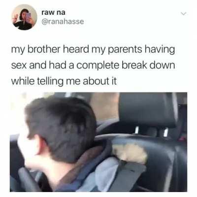 He heard his parents having sex