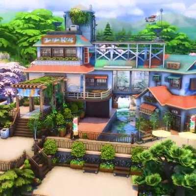 I used this shell to build an oriental style community lot. No CC!