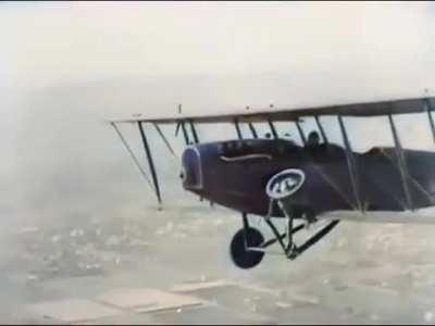 An extremely brave woman jumps from plane to plane to mid-air to change a landing gear. 1926.