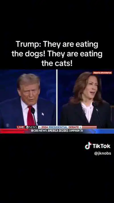 Trump claims that pets are being eaten