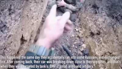 POV footage of one of the English-speaking contractors of the Foreign Legion falling under fire from the Russian Armed Forces.