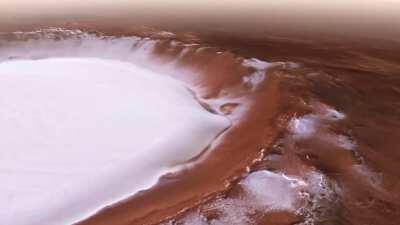 This simulated flight takes the viewer over the 82-kilometre-wide Korolev Crater on Mars, which is permanently filled with water ice. The video was created using HRSC images. Credit: ESA/DLR/FU Berlin, CC BY-SA 3.0 IGO [more in comments]